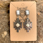 Western Cowgirl Jewelry Bulk Wholesale Aztec Western Dangle Earrings